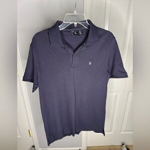 Victorinox Navy Tailored Fit Collared Polo Shirt (Men’s Size Medium)